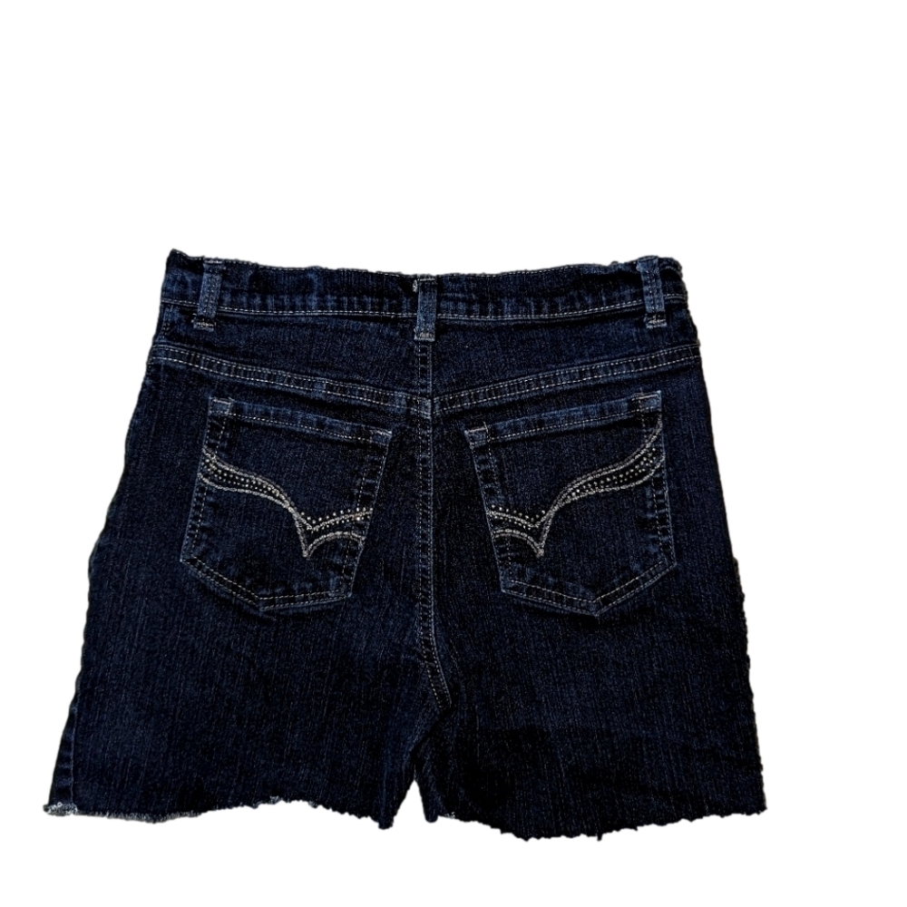 Gloria Vanderbilt Medium 6 women's Shorts M Jean Stretch Denim Studded Jeans - Picture 10 of 12